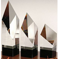 Master Diamond Pillar Award on Black Base - Optic Crystal (9 1/2")